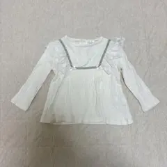 コトリ 95cm 長袖カットソー ブラウス フリル リボン ロンT バースデイ