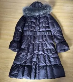 自由区 Aライン ダウン90% ファー付ロングダウン 黒 38 - メルカリ
