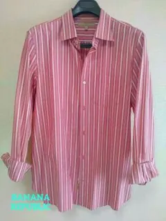 【XL】Pink＆White Stripe 　-BANANA REPUBLIC-のサムネイル