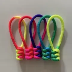 ジッパータブ　パラコード5個セット【55】 レインボー