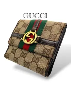 GUCCI グッチ 折り財布 シェリーライン インターロッキング GG - メルカリ