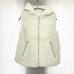 美品✦Bou Jeloud リバーシブルボアベスト M アイボリー フーディ