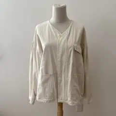 新品！　ニコアンド　オックスVネックブルゾン　ナチュラル　M