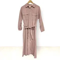 【未使用】NOBLE et NATURAL ピンク シャツワンピース
