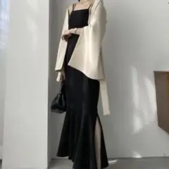 ルエレ Louere マーメイド キャミワンピース sブラック 黒