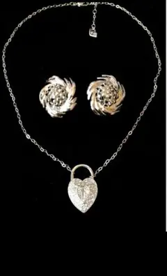 Swarovski カデナ ネックレス M.J.ent イヤリング 2点 f74