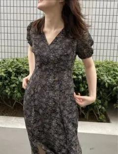 LAGUNAMOON シアースリーブランダムドットワンピース