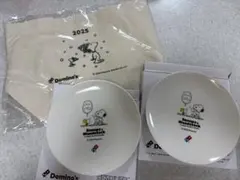 ドミノピザ スヌーピー皿2枚＋トートバッグ　セット