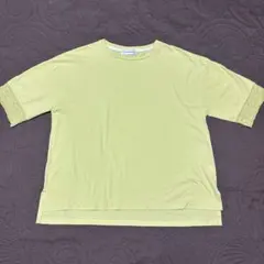 レディース半袖Tシャツ（黄色、レース袖、Golden Bear）のサムネイル