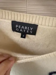 カシミヤ100% PEARLY GATES アイボリー ニット 4