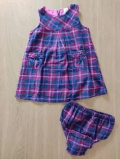 baby GAP ベビーギャップ チェック Aライン ワンピース 80cm 秋物