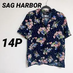 SAG HARBOR 花柄ドット半袖シャツ 【14P】レディース　古着