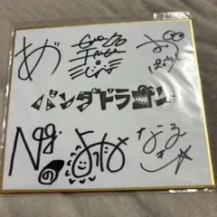 パンダドラゴン　サイン　色紙