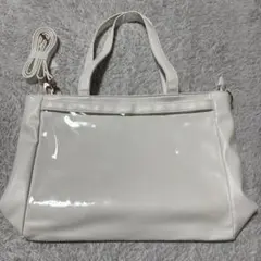 ザッカマート　A4痛バッグ用フェイクレザー2wayカスタマイズトート　ホワイト