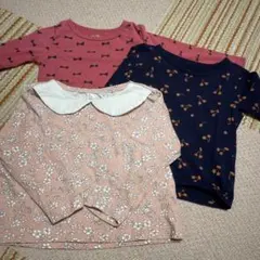 ベビー服 ロンＴ 80cm 90cm 3枚セット