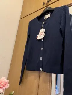 新品タグ付き　チェスティ　ネイビー 薄手　長袖カーディガン