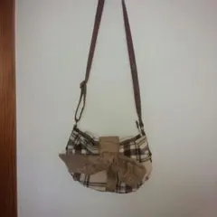 チェックリボンショルダーバッグ☆