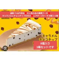レアチーズケーキ キャラメル＆チョコチップ 8個 ケーキ チーズケーキ 菓子