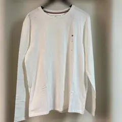 TOMMY HILFIGER スリムフィット長袖Tシャツ L/G ホワイト