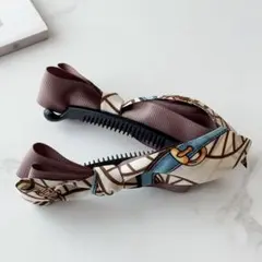 人気【オーダーメイド品】選べるスカーフリボンアシンメトリーたらりんバナナクリップ