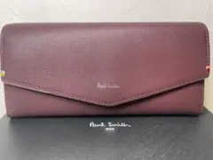 【極美品】Paul Smith 長財布　ハイライトステッチ　ダークパープルのサムネイル