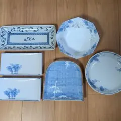 和食器 6点セット 染付 皿 鉢 まとめ売り