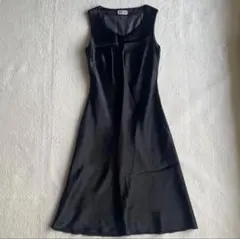 【美品】黒ワンピース　ノースリーブ　ジュネビビアン　結婚式　パーティ　同窓会