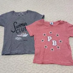 プチバトー　Tシャツ2枚　24m 86cm 18m 81cm