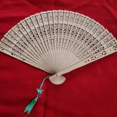 透かし彫り 木製扇子