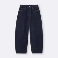 【新品未使用タグ付き】GUバレルレッグジーンズXS丈短め