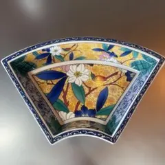 扇形　和食器　陶器　有田焼