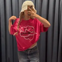 【送料無料】USA古着 Tシャツ GILDAN ピンク ユニセックス ギャル