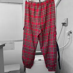 N.HOOLYWOODチェック柄イージーラップパンツ変形ジョガーボトムアーカイブ N.HOOLYWOODチェック柄イージーラップパンツ変形ジョガーボトム