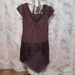 NICE CLAUP ブラウン ノースリーブチュニック