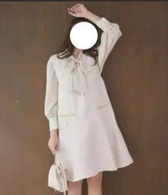 Feroux ツイードジャンパースカート アイボリー