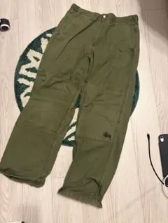 STUSSY ダブルニー ワークパンツ オリーブ 30のサムネイル