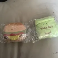 ハンバーガーとテイクアウトバッグセット