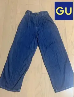 GU ワイドズボン 紺