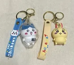 ちいかわ ハチワレ うさぎ マスコット キーホルダー ラバー 2個セット まとめ