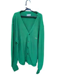 Lacoste グリーン Vネック カーディガン　早い者勝ち！