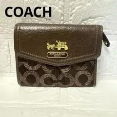 COACH ブラウン 三つ折り財布