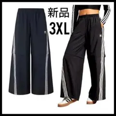 黒3XL★adileniumオーバーサイズトラックパンツ★ワイドパンツ★新品
