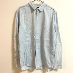 セオリー　theory デニムシャツ　ライトブルー　綿100 L カジュアル