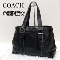 COACH 黒 ブラック ミニボストン ミディアム サッチェル 革 レザー