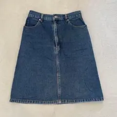デニムスカート タイトスカート バックスリット シンプル ブルー M相当