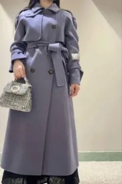 スナイデル ウロコカシミヤスタンドカラーコート BLU 0サイズ