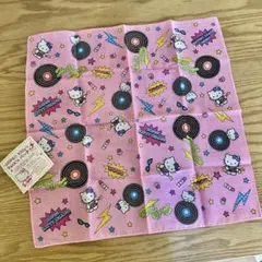 【新品】ハローキティ　ハイビスカス　トロピカル　バンダナ　大判ハンカチ　レトロ 新品】ハローキティ ハイビスカス トロピカル バンダナ 大判
