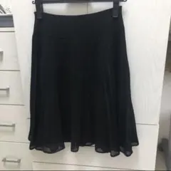 プロポーションボディドレッシング　フレアプリーツスカート　ブラック