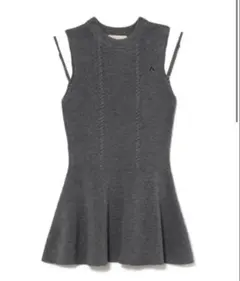 ANDMARY Adel peplum knit tops gray - メルカリ