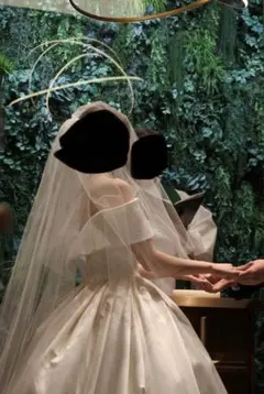 【美品】ウェディングベール　120cm mirror mirror